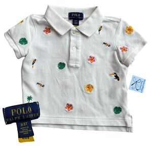 Polo Ralph Lauren Tropical Vacation Mode 100% Cotton Polo Kids Sz 3/3T